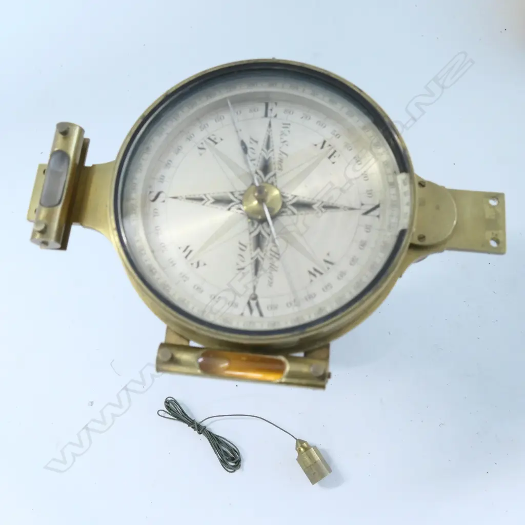 19thC SURVEYOR'S COMPASS by W & S JONES, No.30 LOWER HOLBORN, Image 1++